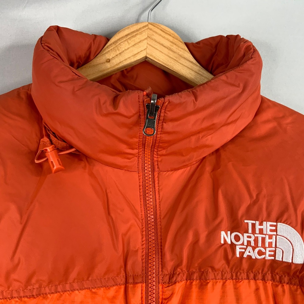 The North Face 700 Puffer Jacket Orange Goose Down Insulated Menswear - Picture 3 of 11